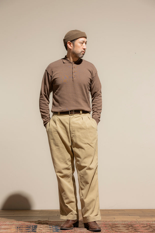 ACV-TR04STC DOUBLE-PLEATED COTTON ARMY WIDE TROUSERS