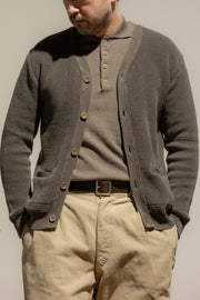 ACV-KN06 WAFFLE COTTON KNIT CARDIGAN