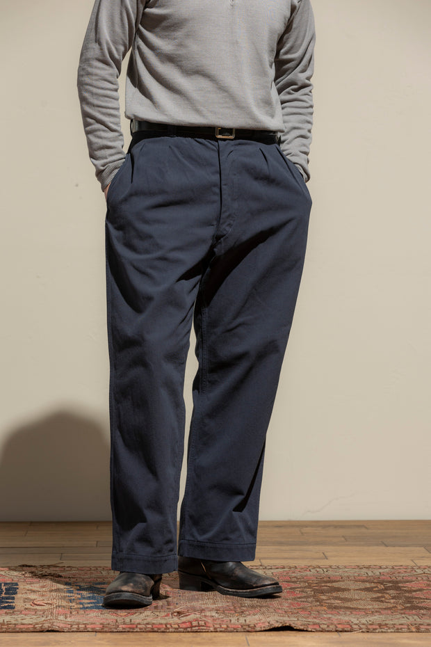 ACV-TR04STC DOUBLE-PLEATED COTTON ARMY WIDE TROUSERS