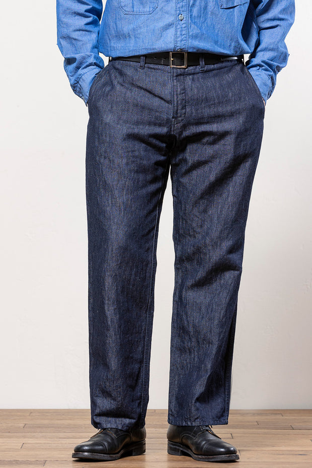 ACV-TR03CLD COTTON LINEN DENIM BUCKLE BACK TROUSERS – ADDICT CLOTHES