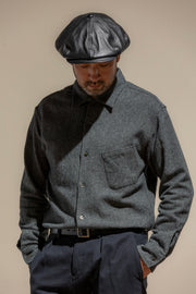 ACV-SH02CHT COTTON HOUNDSTOOTH OPEN COLLAR SHIRT