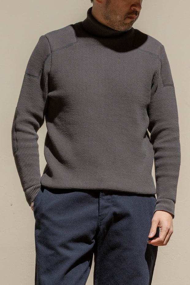 ACV-KN02 PADDED WAFFLE COTTON TURTLE KNIT