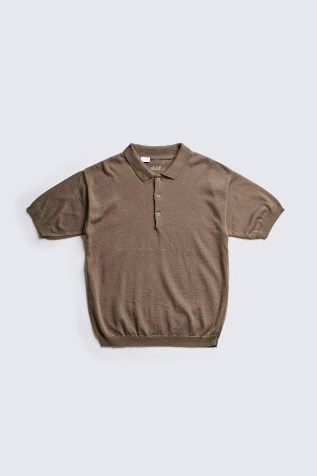 ACV-KNS03SS COTTON LINEN RAMIE SHORT SLEEVE KNIT POLO