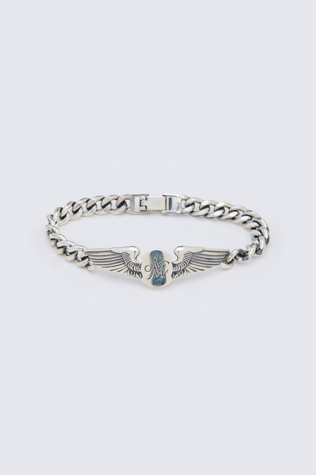 ACV-BRC01S-PNT ACVM WING SILVER BRACELET