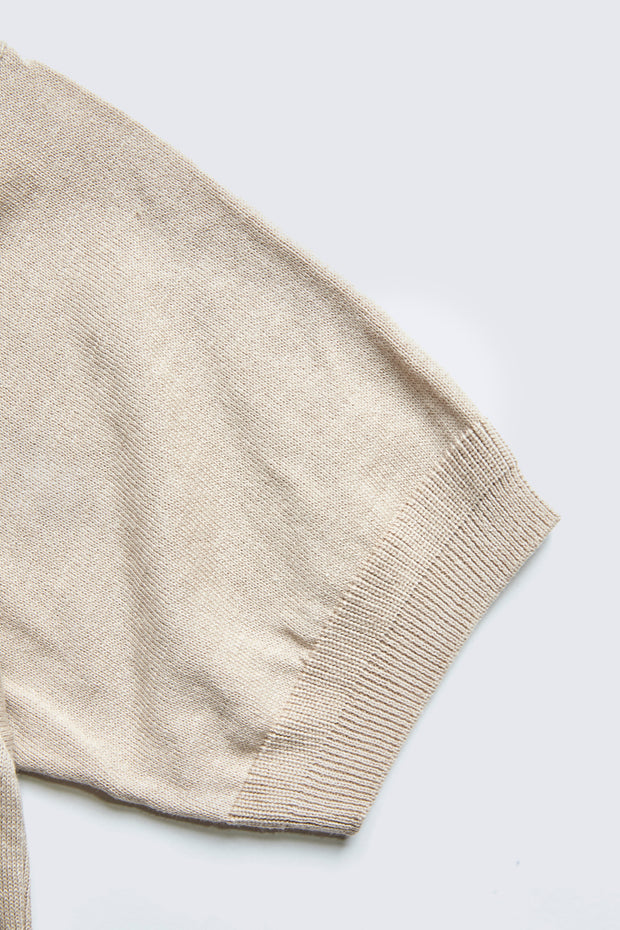 ACV-KNS03SS COTTON LINEN RAMIE SHORT SLEEVE KNIT POLO