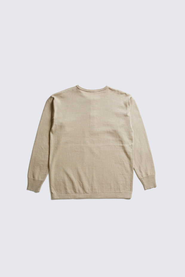 ACV-KNS02 HENLEY NECK LONG SLEEVE KNIT TEE