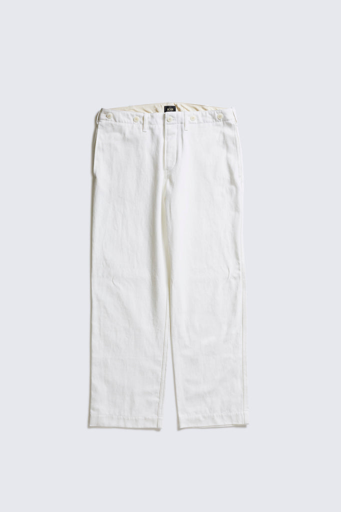 パンツ ACV-TR01CL COTTON LINEN TROUSERS acv-tr01cl heavy linen trousers white | addict clothes
