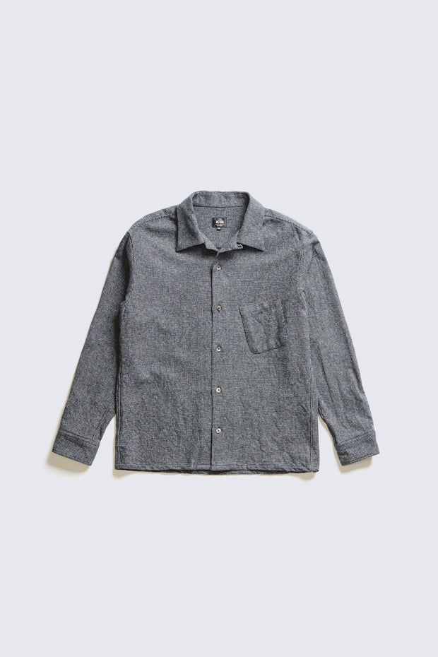 ACV-SH02CHT COTTON HOUNDSTOOTH OPEN COLLAR SHIRT