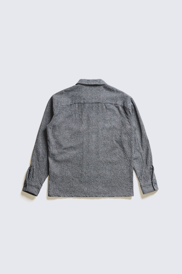 ACV-SH02CHT COTTON HOUNDSTOOTH OPEN COLLAR SHIRT