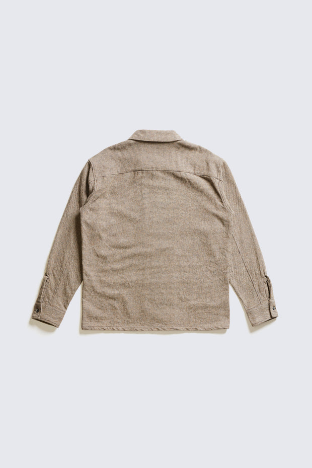 ACV-SH02CHT COTTON HOUNDSTOOTH OPEN COLLAR SHIRT