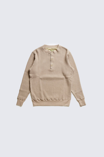 ACV-TM03 HAEAVY WEIGHT WAFFLE HENLEY NECK