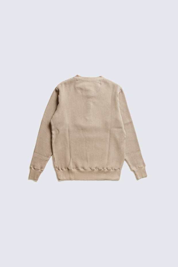 ACV-TM03 HAEAVY WEIGHT WAFFLE HENLEY NECK