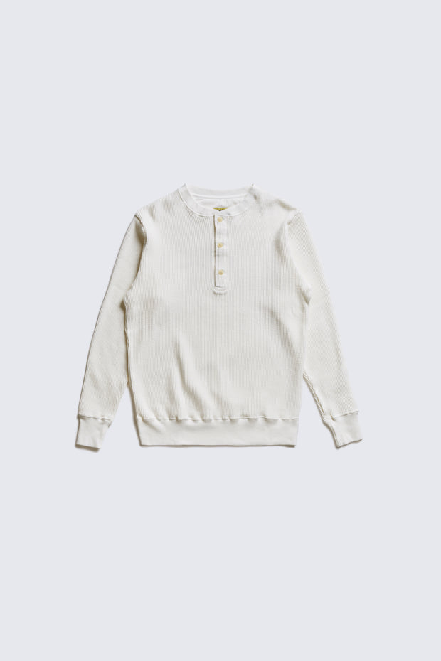 ACV-TM03 HAEAVY WEIGHT WAFFLE HENLEY NECK