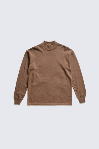 ACV-KNS04 MOC NECK LONG SLEEVE KNIT TEE