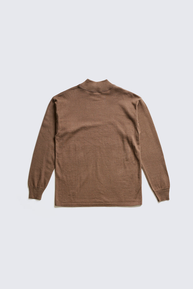 ACV-KNS04 MOC NECK LONG SLEEVE KNIT TEE