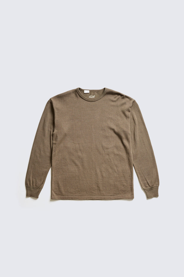 ACV-KNS01 CREW NECK LONG SLEEVE KNIT TEE