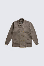 ACV-KN-H03 SHAWL COLLAR DOUBLE BREASTED KNIT