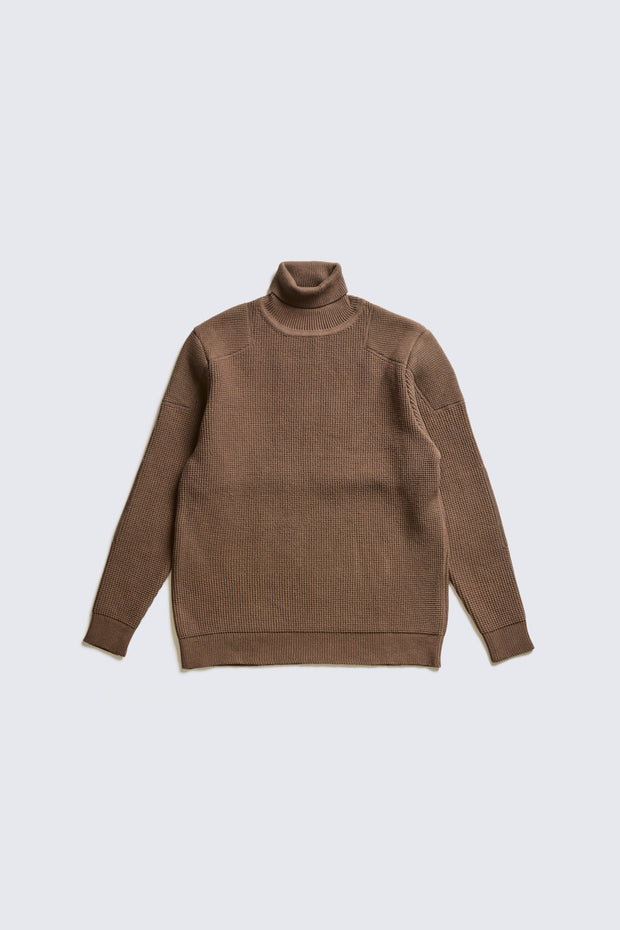 ACV-KN02 PADDED WAFFLE COTTON TURTLE KNIT