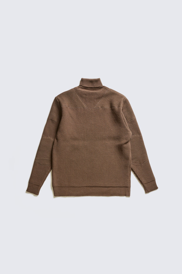 ACV-KN02 PADDED WAFFLE COTTON TURTLE KNIT