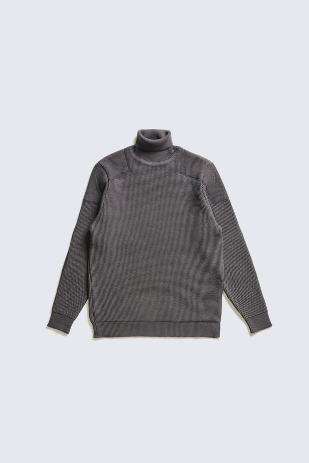 ACV-KN02 PADDED WAFFLE COTTON TURTLE KNIT