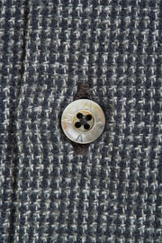 ACV-SH02CHT COTTON HOUNDSTOOTH OPEN COLLAR SHIRT