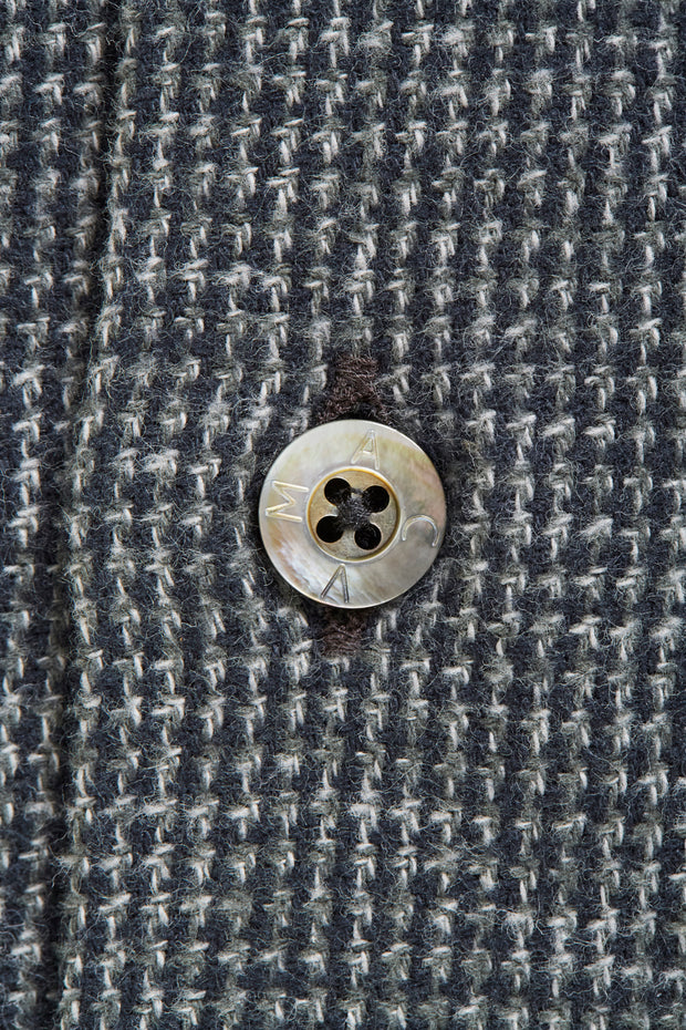 ACV-SH02CHT COTTON HOUNDSTOOTH OPEN COLLAR SHIRT