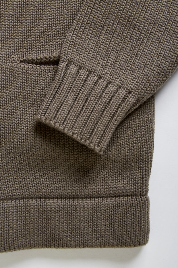ACV-KN-H03 SHAWL COLLAR DOUBLE BREASTED KNIT