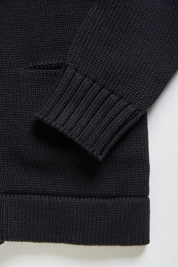 ACV-KN-H03 SHAWL COLLAR DOUBLE BREASTED KNIT