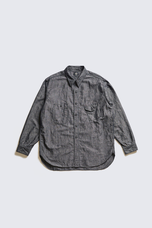 ACV-SH07CLC COTTON LINEN STRANGE POCKET CHAMBRAY SHIRT – ADDICT