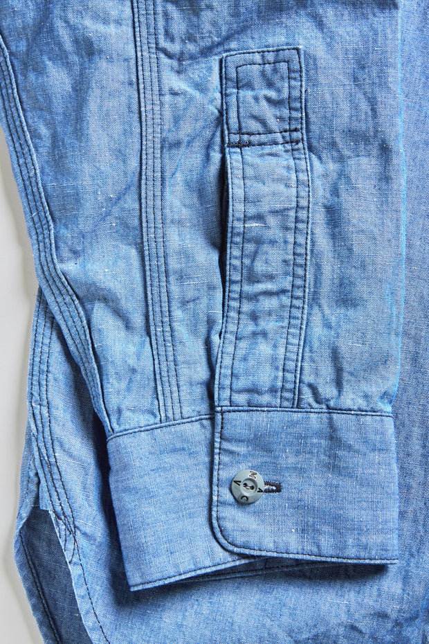 ACV-SH07CLC COTTON LINEN STRANGE POCKET CHAMBRAY SHIRT – ADDICT