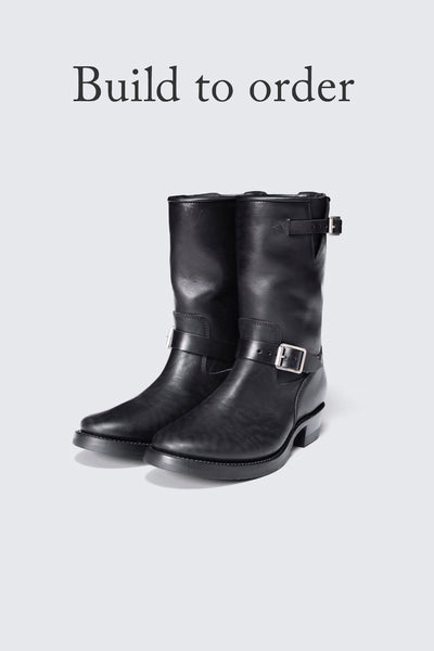 BUILD TO ORDER 受注生産 - AB-01HB-CL-LD HORSEBUTT ENGINEER BOOTS NARROW (BLACK CORE)