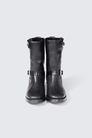 BUILD TO ORDER 受注生産 - AB-01HB-CL-LD HORSEBUTT ENGINEER BOOTS NARROW (BLACK CORE)