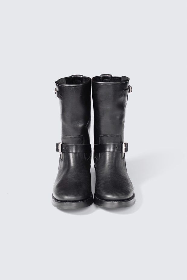 BUILD TO ORDER 受注生産 - AB-01HB-CL-LD HORSEBUTT ENGINEER BOOTS NARROW (BLACK CORE)