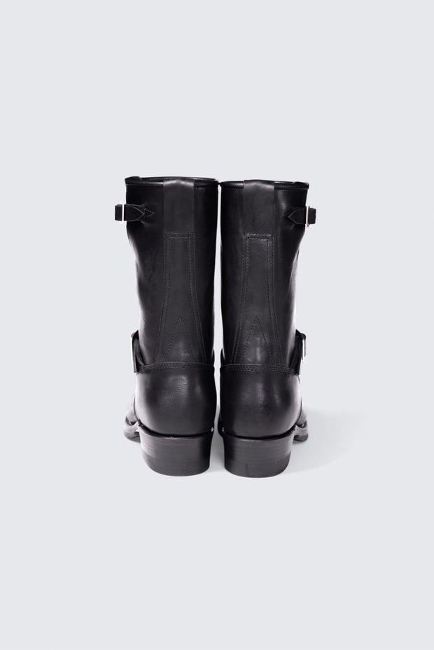 BUILD TO ORDER 受注生産 - AB-01HB-CL-LD HORSEBUTT ENGINEER BOOTS NARROW (BLACK CORE)