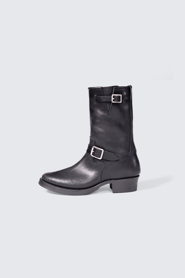 BUILD TO ORDER 受注生産 - AB-01HB-CL-LD HORSEBUTT ENGINEER BOOTS NARROW (BLACK CORE)