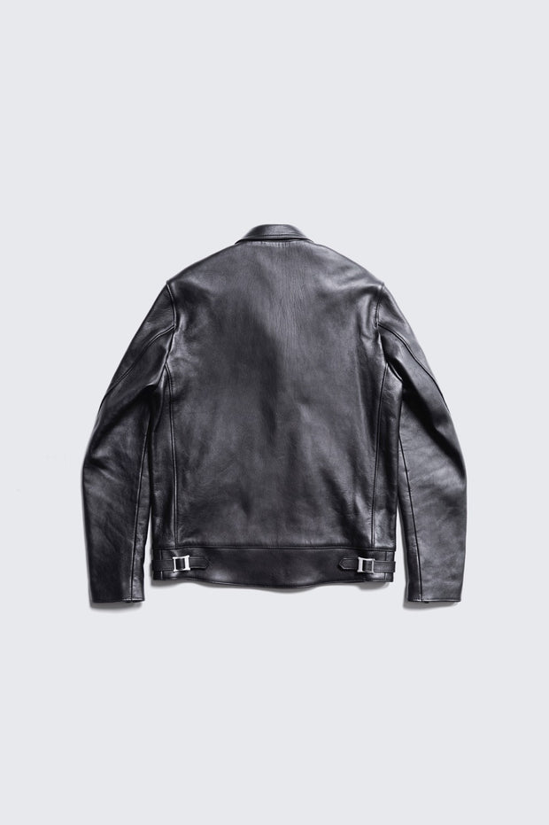 BUILD TO ORDER 受注生産 - AD-01-LD SHEEPSKIN CENTER-ZIP JACKET (BLACK CORE)