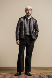 ACV-SH02CHT COTTON HOUNDSTOOTH OPEN COLLAR SHIRT