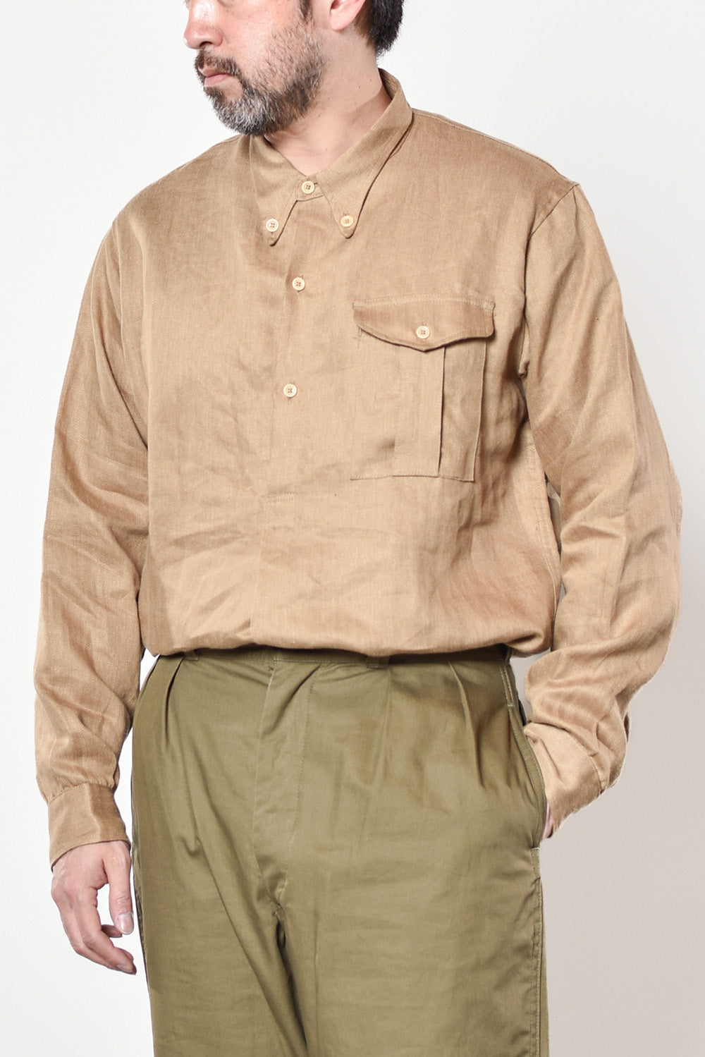 addict clothes コットンリネンシャツ 44 ACV-SH03CLW ACVM – Tagged 