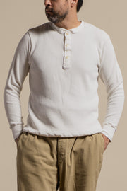 ACV-TM03 HAEAVY WEIGHT WAFFLE HENLEY NECK