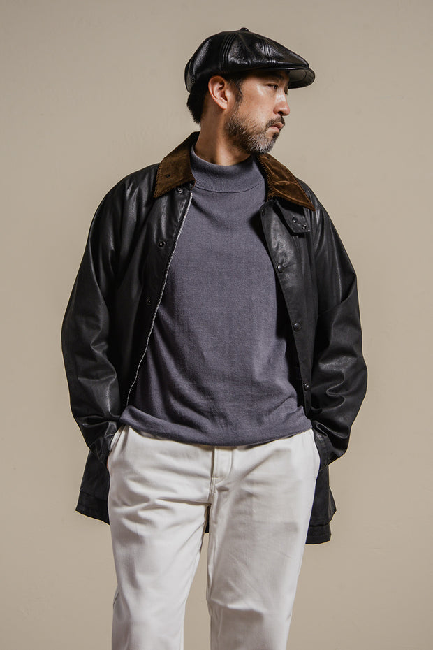 ACV-KNS04 MOC NECK LONG SLEEVE KNIT TEE