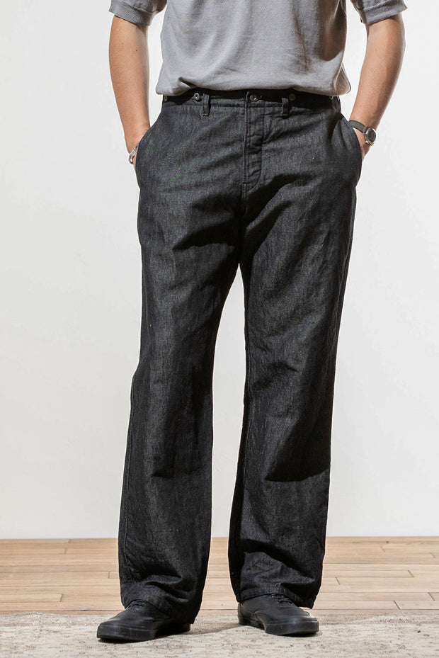 ACV-TR03CLD COTTON LINEN DENIM BUCKLE BACK TROUSERS (25SS Ver 