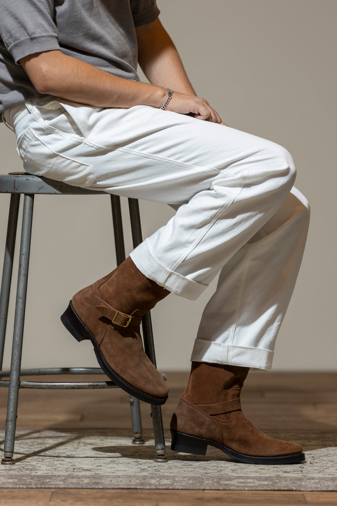 AB-01SS-CL STEER SUEDE ENGINEER BOOTS NARROW – ADDICT CLOTHES
