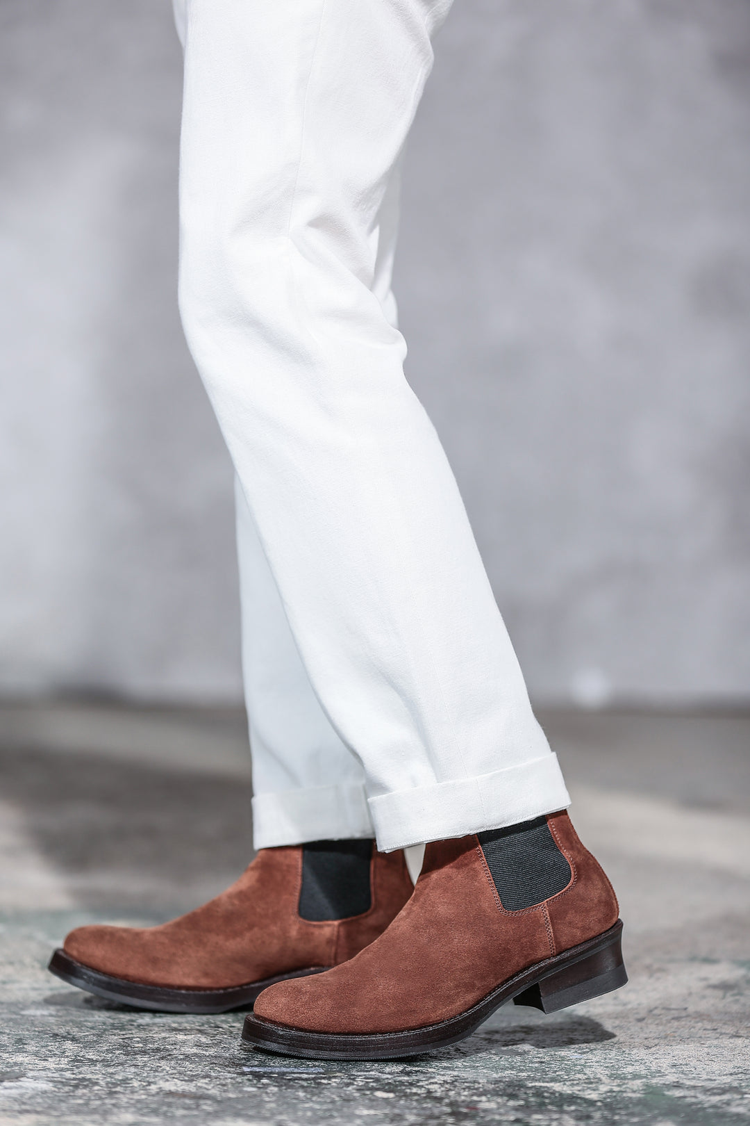 AB-03SS-ST STEER SUEDE CHELSEA BOOTS – ADDICT CLOTHES