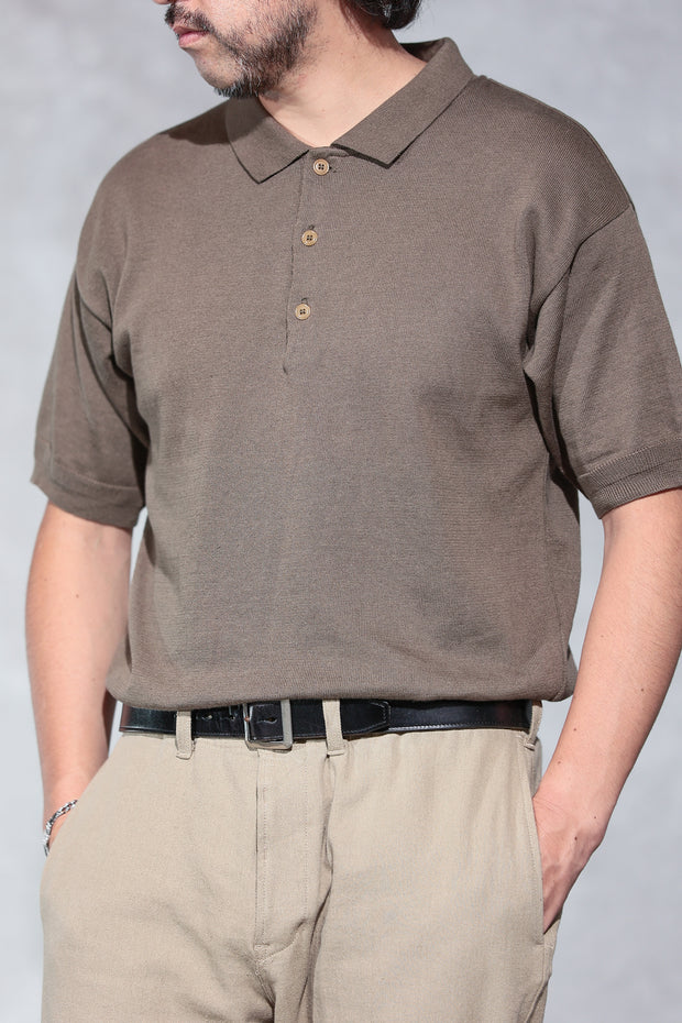 ACV-KNS03SS COTTON LINEN RAMIE SHORT SLEEVE KNIT POLO