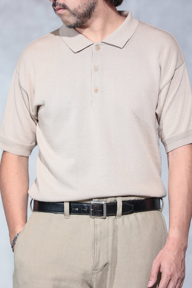 ACV-KNS03SS COTTON LINEN RAMIE SHORT SLEEVE KNIT POLO