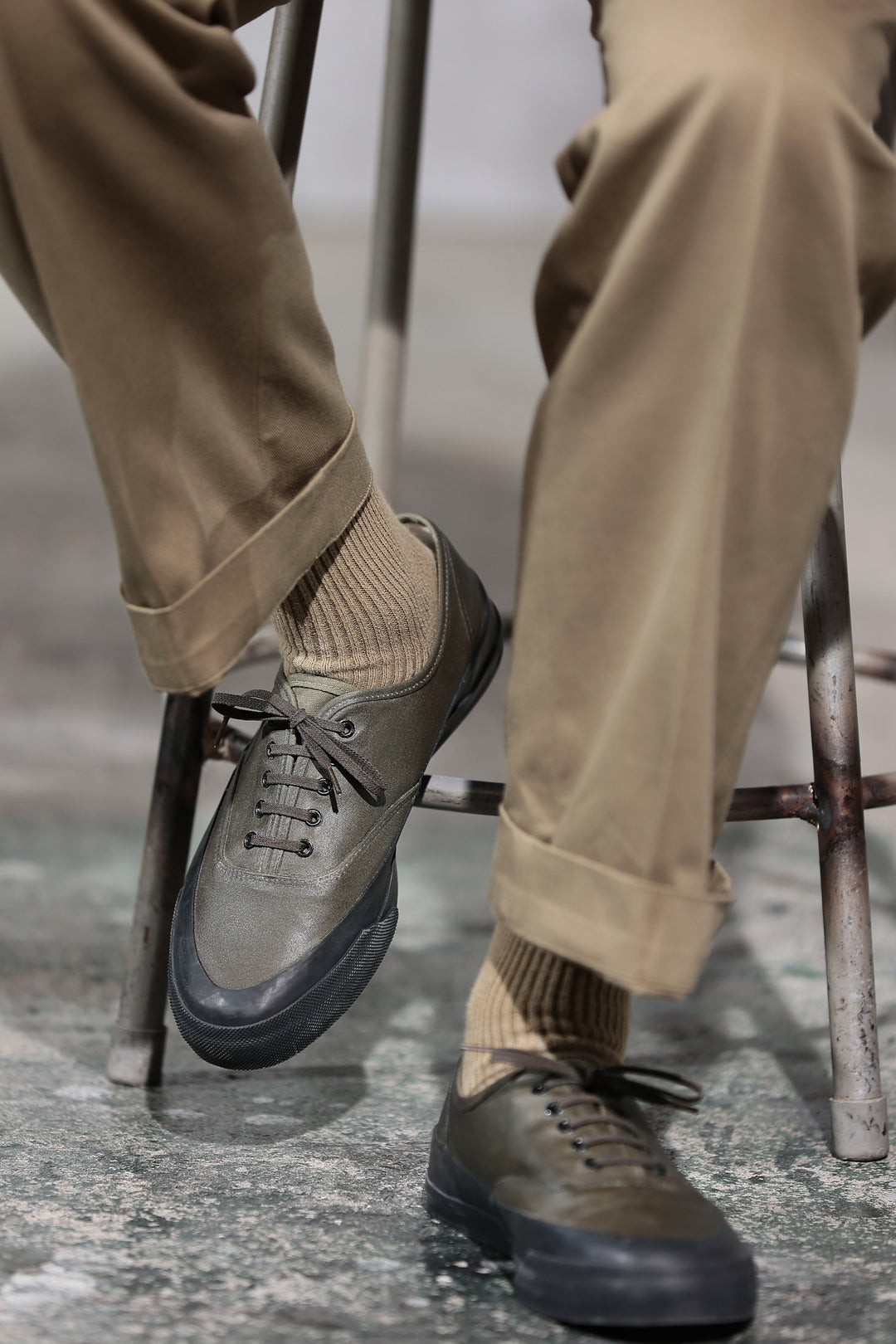 ACV-SNK01WX-PNT WAXED COTTON P-DECK SHOES – ADDICT CLOTHES