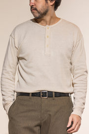 ACV-KNS02 HENLEY NECK LONG SLEEVE KNIT TEE