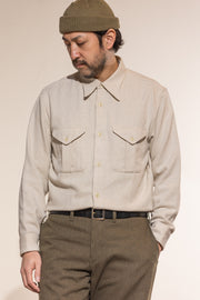 ACV-SH03CLW COTTON LINEN WOOL DOUBLE POCKET ARMY SHIRT