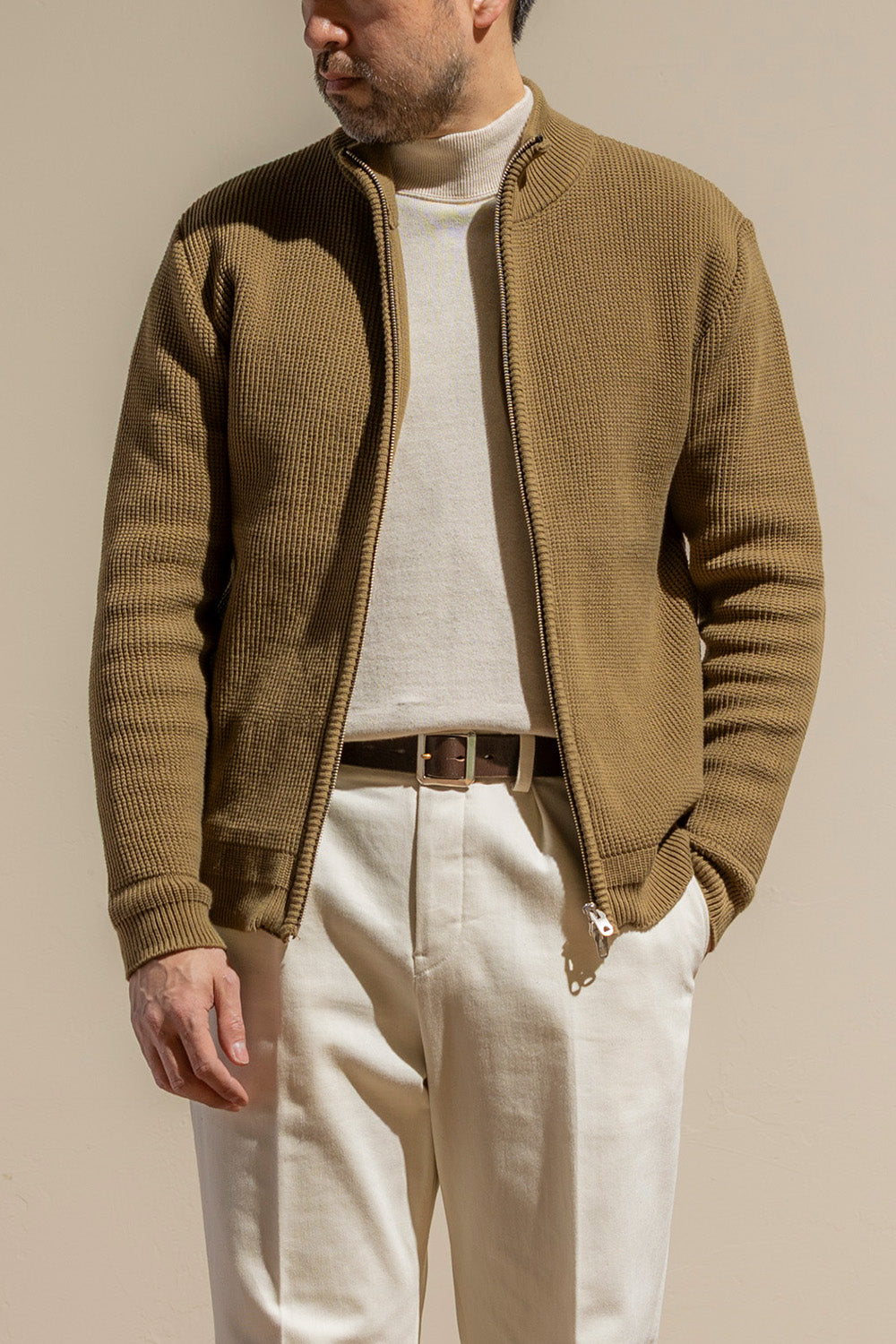 ACV-KNS04 MOC NECK LONG SLEEVE KNIT TEE – ADDICT CLOTHES