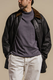 ACV-KNS04 MOC NECK LONG SLEEVE KNIT TEE